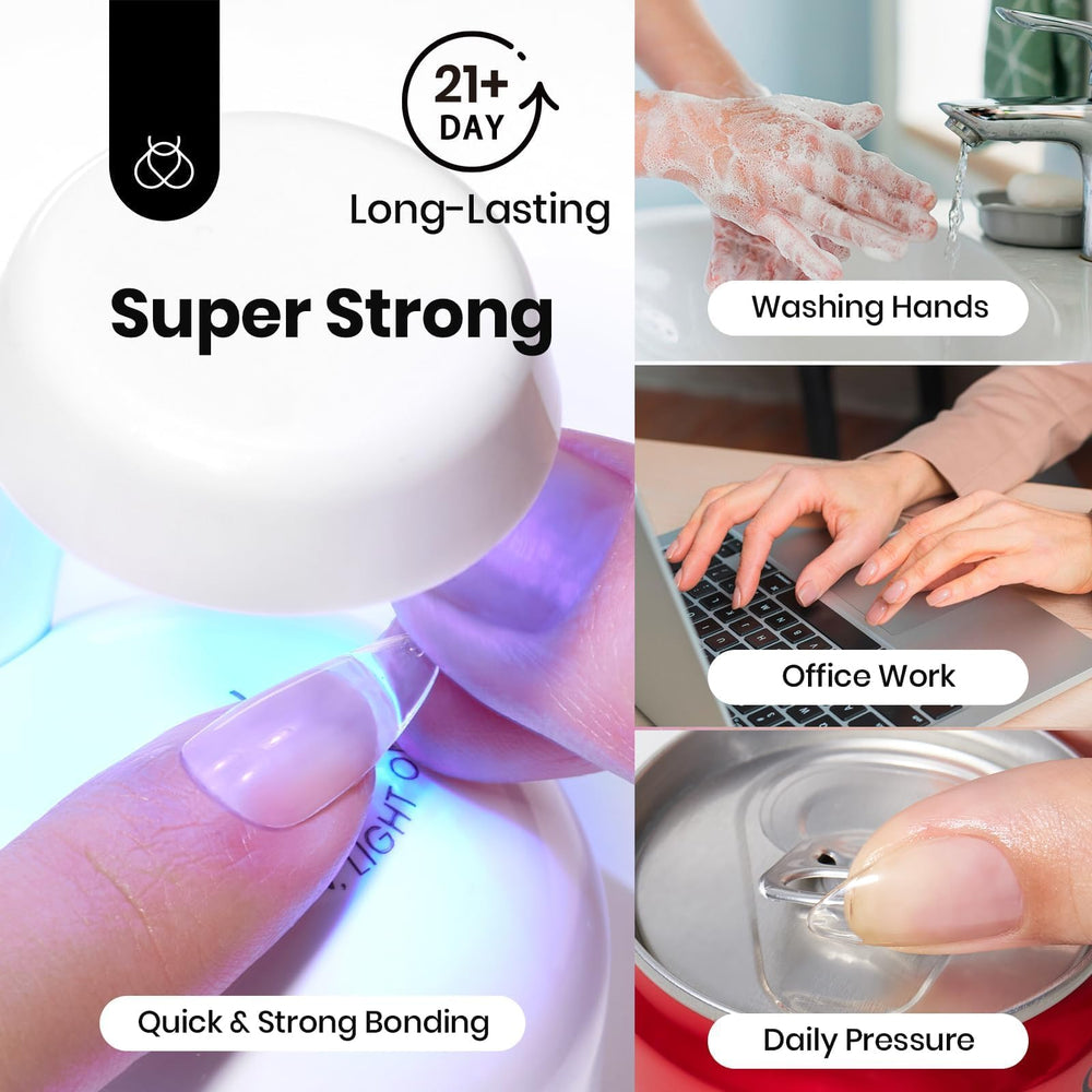 Beetles Gel Pegamento Uñas: libre de HEMA para piel sensible.