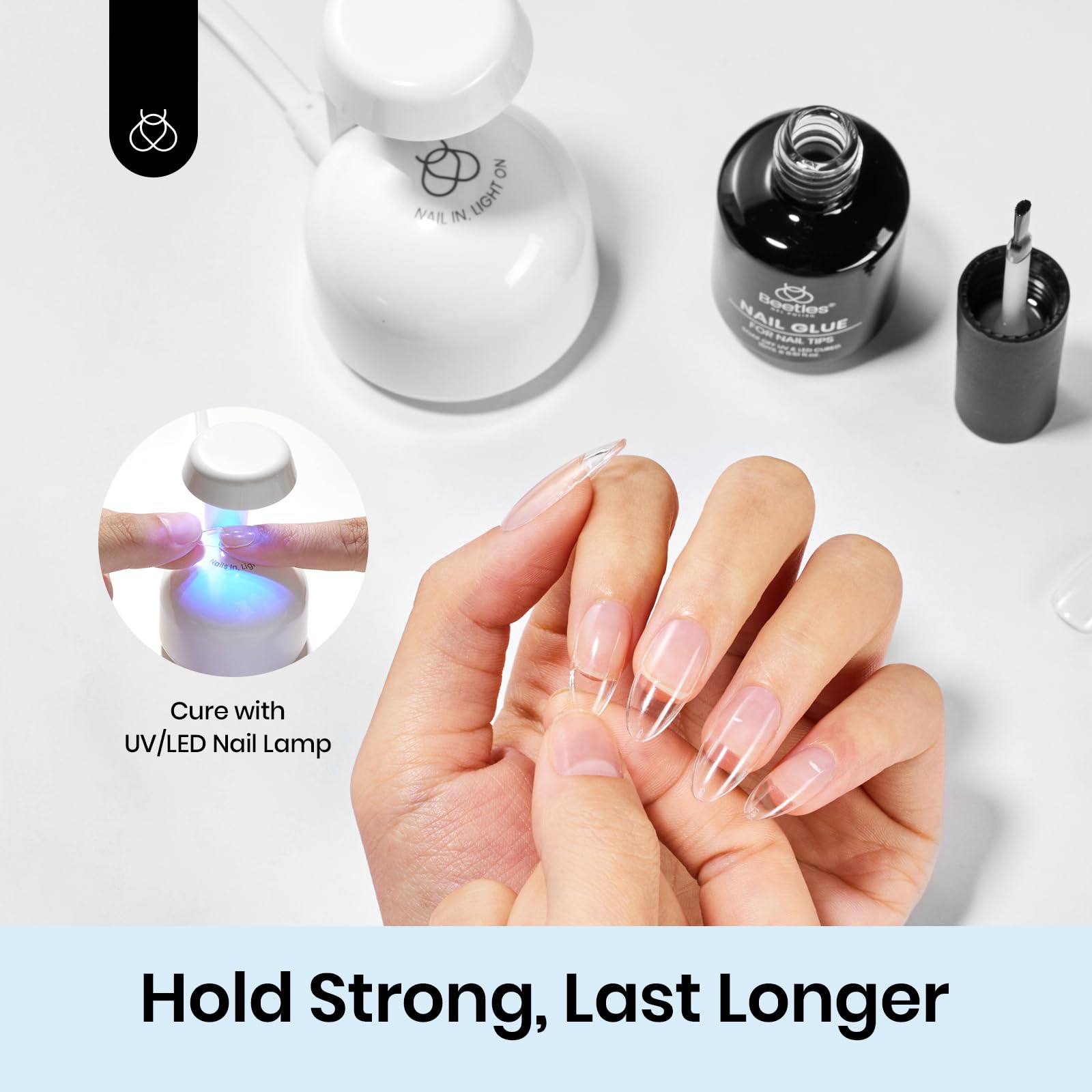 Beetles Gel Polish 9-en-1: base gel Blooming para acabado suave