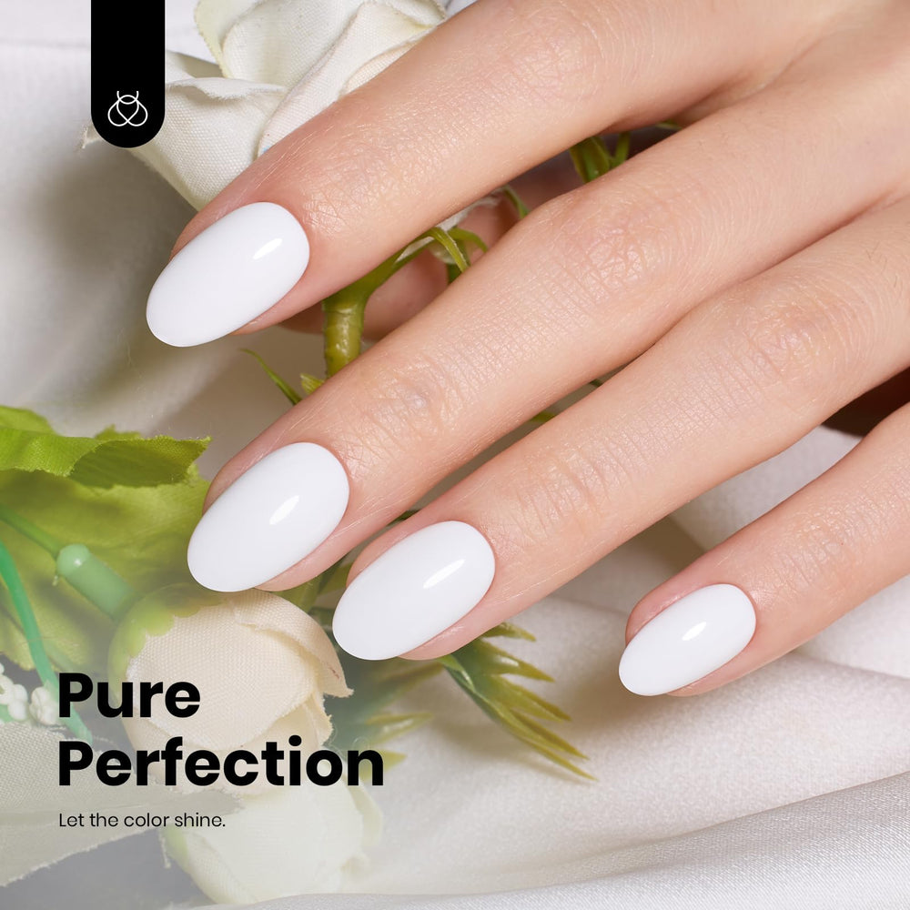 Beetles White Gel Polish: cepillo suave para una aplicación uniforme.