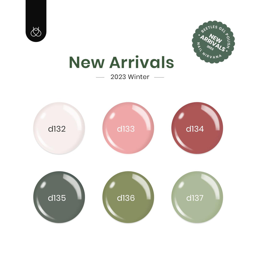 Beetles Gel Polish, botellas de la paleta verde sage para looks primaverales.