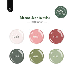 Beetles Gel Polish, botellas de la paleta verde sage para looks primaverales.