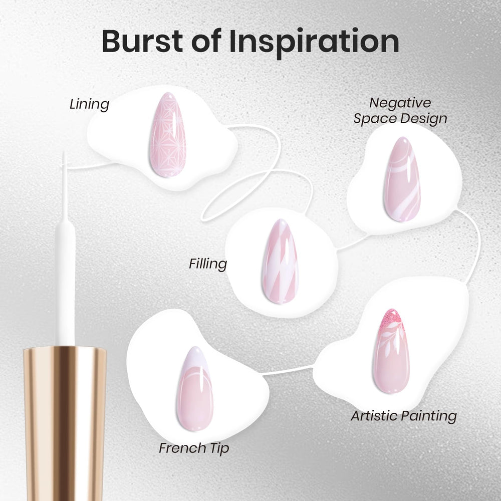 Beetles Gel Polish Brocha Ultra Fina 01mm ofrece control preciso para principiantes.