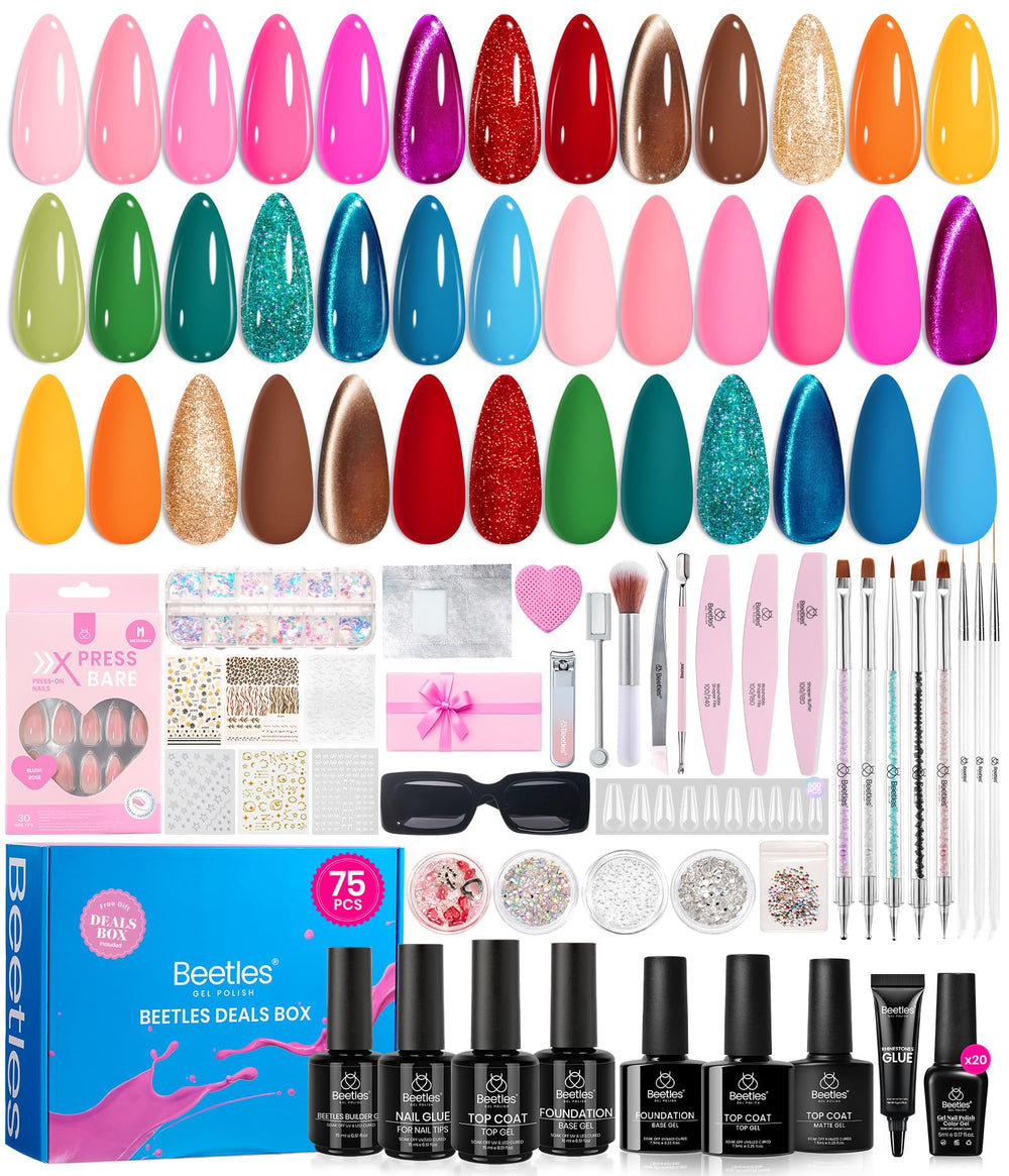 Beetles Gel Polish: caja de 20 colores para uñas, ideal para looks variados en casa.