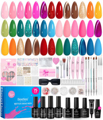 Beetles Gel Polish: caja de 20 colores para uñas, ideal para looks variados en casa.