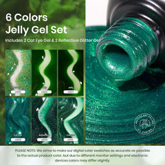 Beetles esmalte en gel con efecto ojo-gato; imán para diseños llamativos.