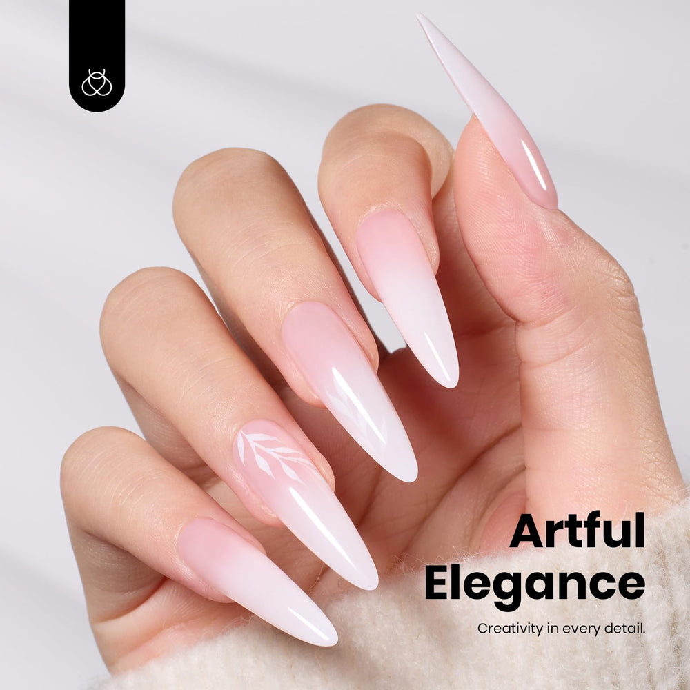 Beetles White Gel Polish: ideal para manicura francesa con acabado limpio.