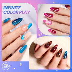 Beetles Gel Polish: gel efecto ojo de gato con imán, crea 3D llamativo.
