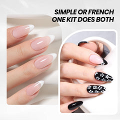 Beetles Gel Polish: dos botellas negro y blanco para uñas