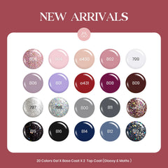 Beetles Gel Polish Kit muestra azul y burdeos con destellos para un toque festivo.