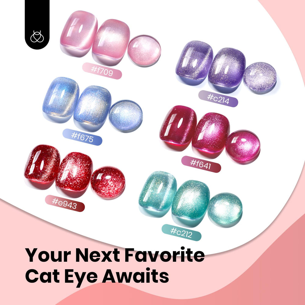 Beetles Gel Polish kit uñas con efecto ojo de gato para hacer en casa