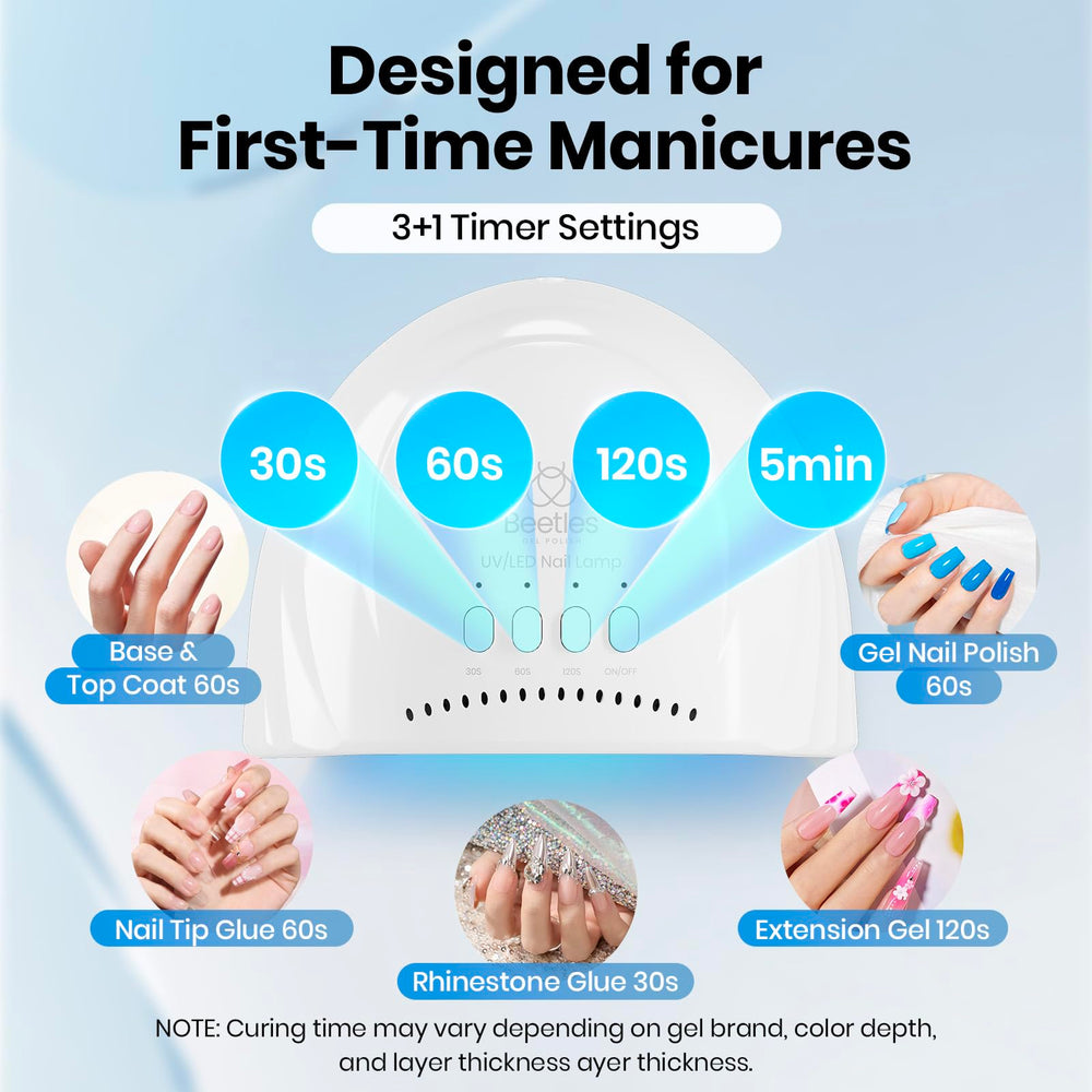 Beetles gel polish lamp LED array delivers uniform curing across nails