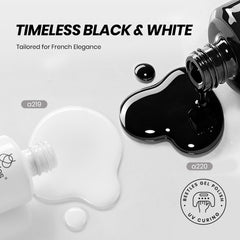 Beetles Gel Polish: manos con diseño francés para uñas elegantes