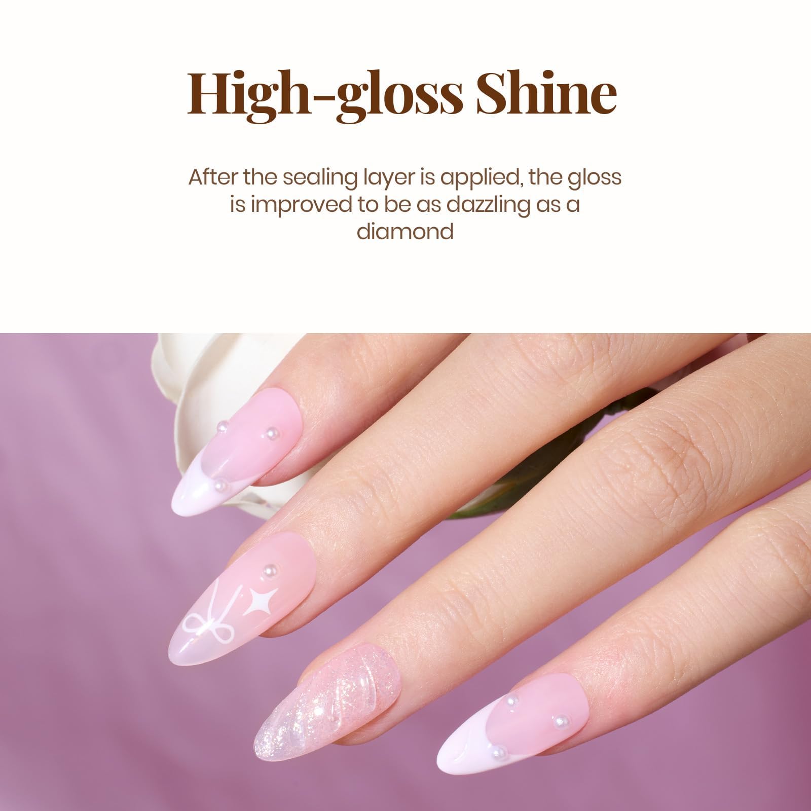 Beetles Gel Polish No-Wipe Top Coat showcases a clear, durable layer.