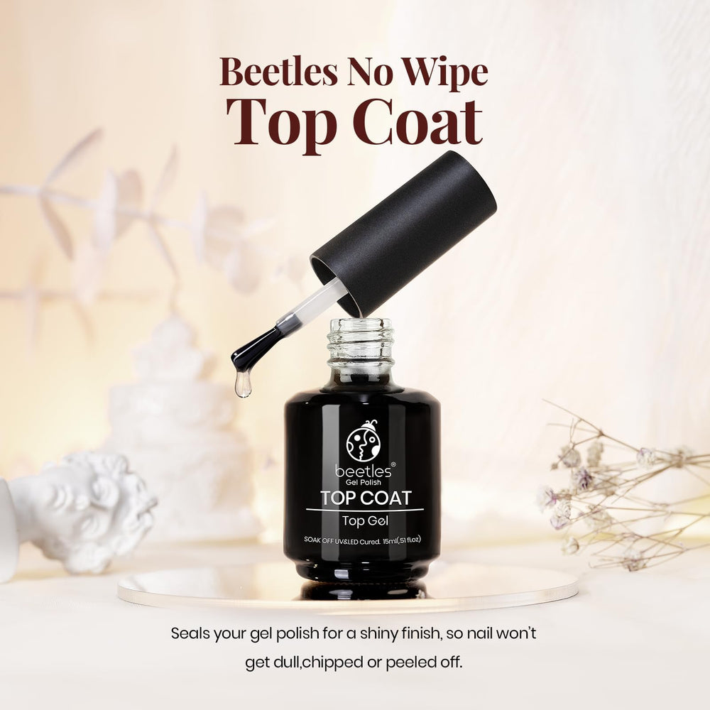 Beetles Gel Polish No-Wipe Top Coat in a spring gift-ready set.