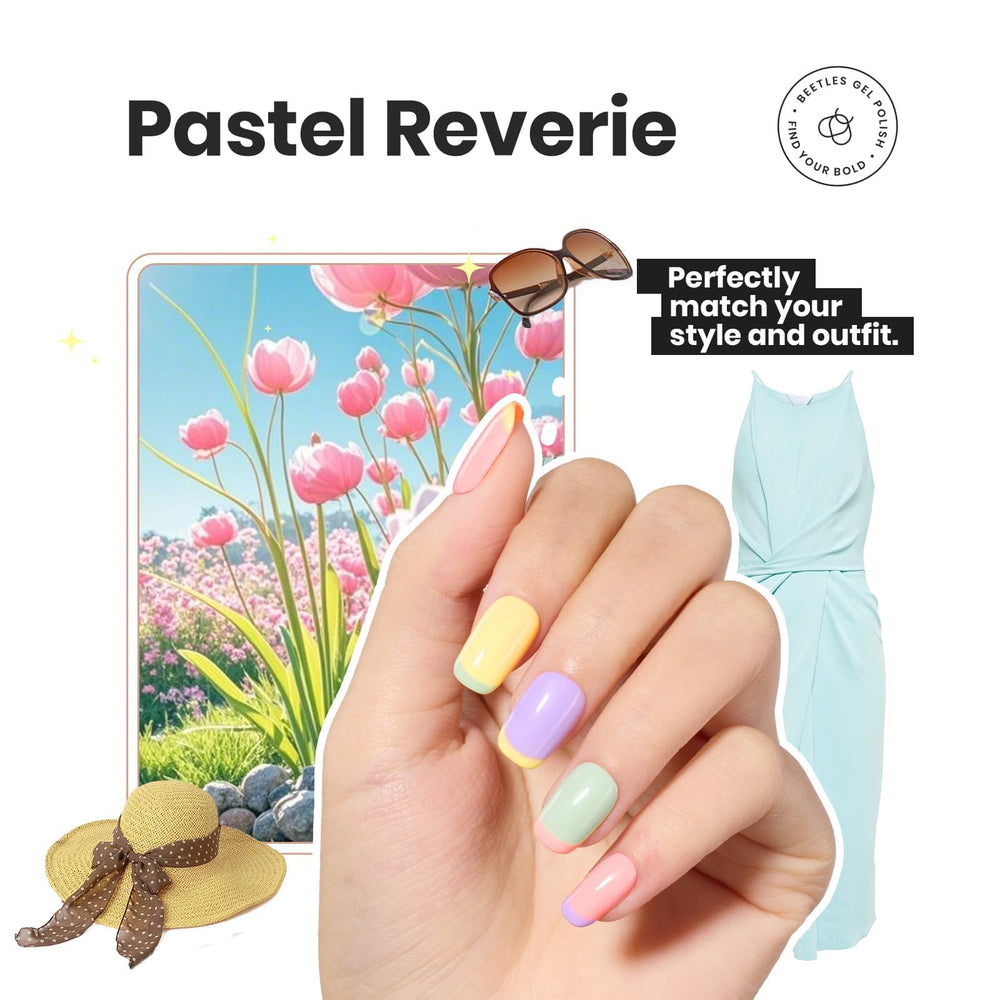 Beetles Gel Polish Pastel Reverie, azul suave para un look fresco y sutil.