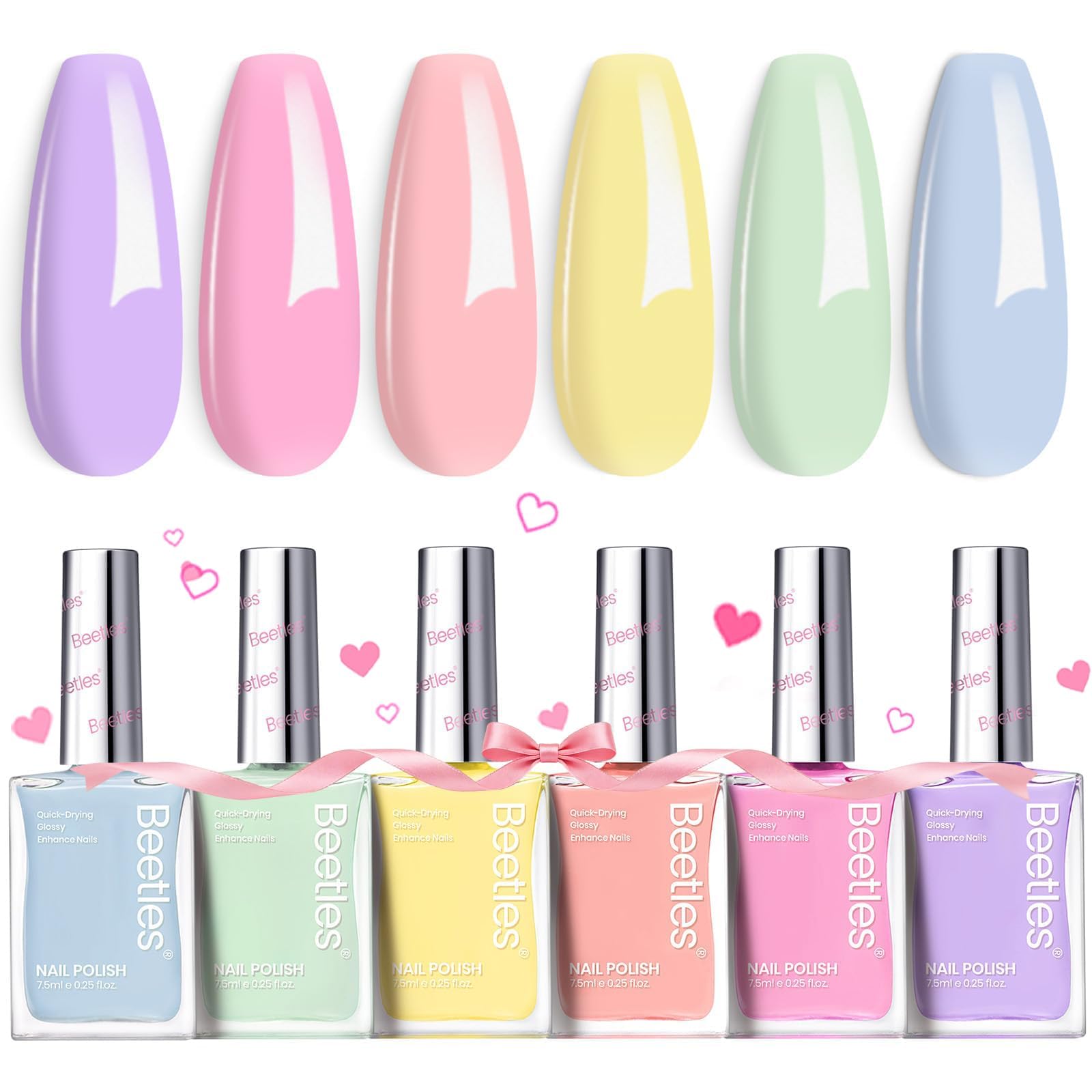 Beetles Gel Polish Pastel Reverie, presentación regalo para mujeres que cuidan sus uñas.