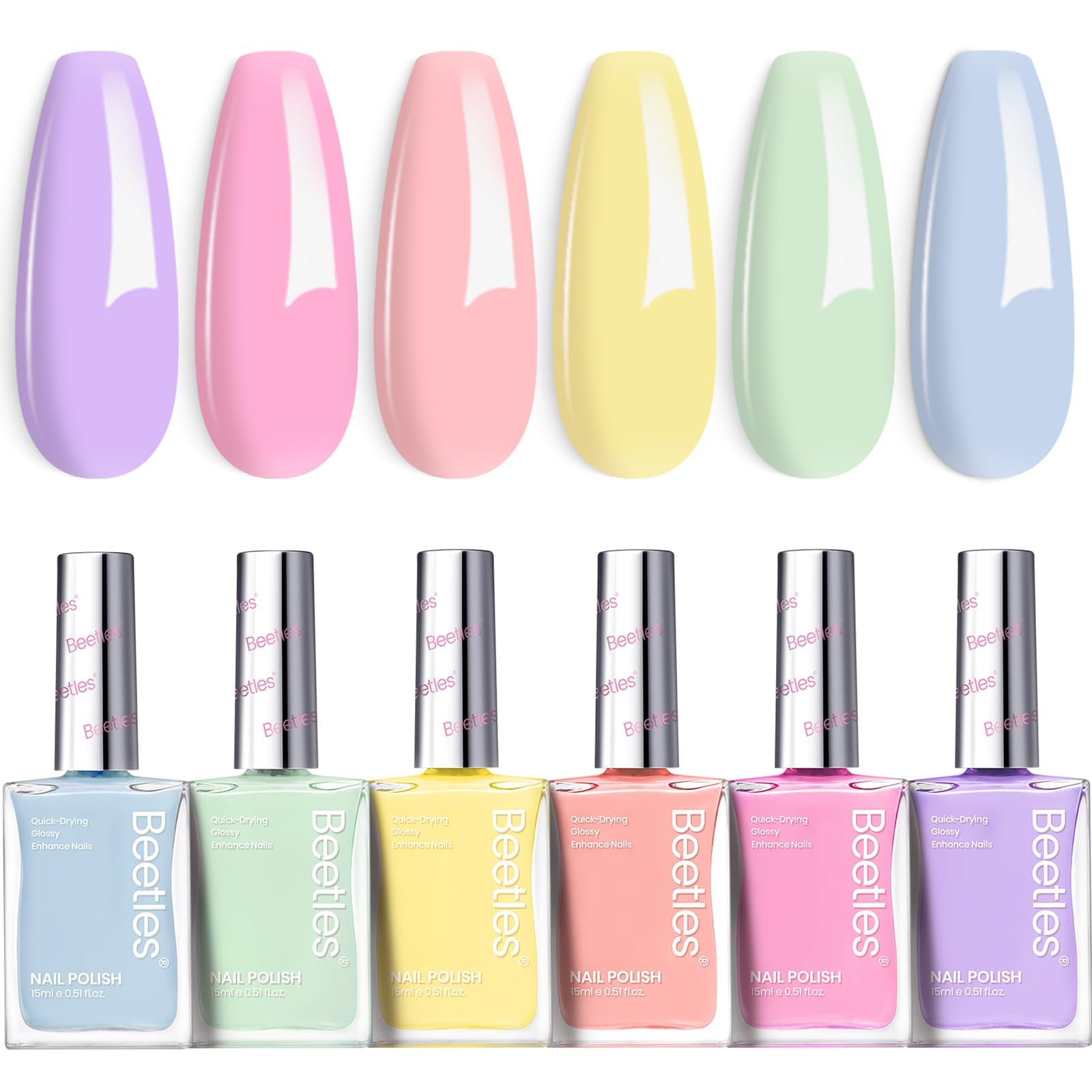 Beetles Gel Polish Pastel Reverie, retirar fácil para cambios rápidos.