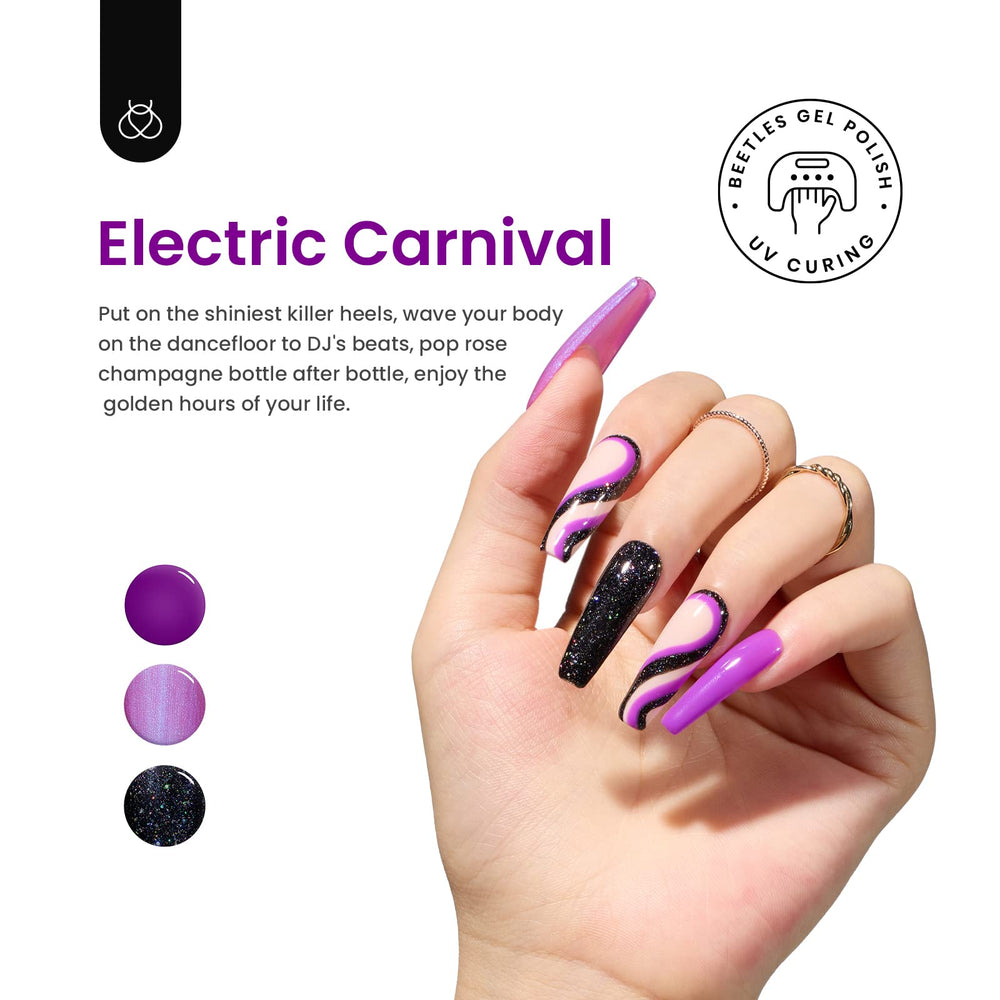 Beetles Gel Polish Perlado Morado realza el brillo natural de la uña