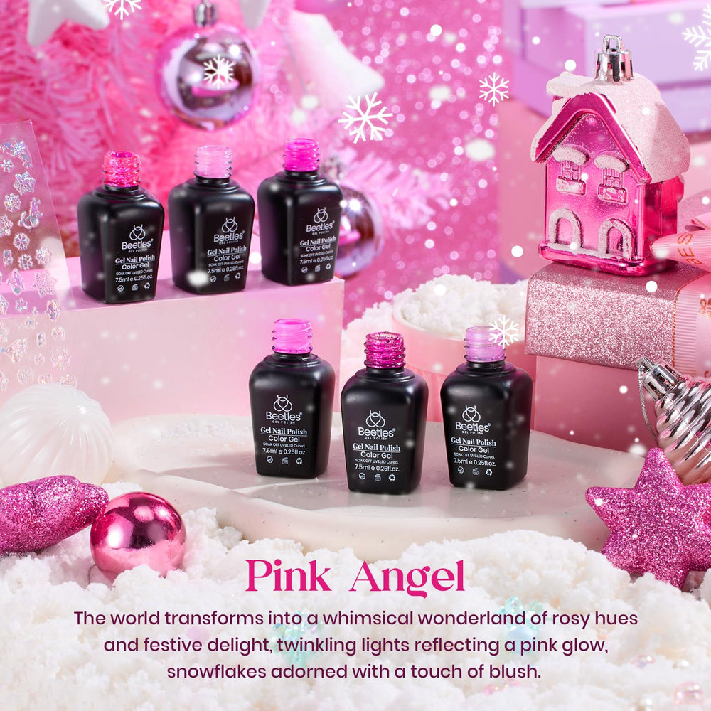 Beetles Pink Angel botellas UV/LED para curado rápido