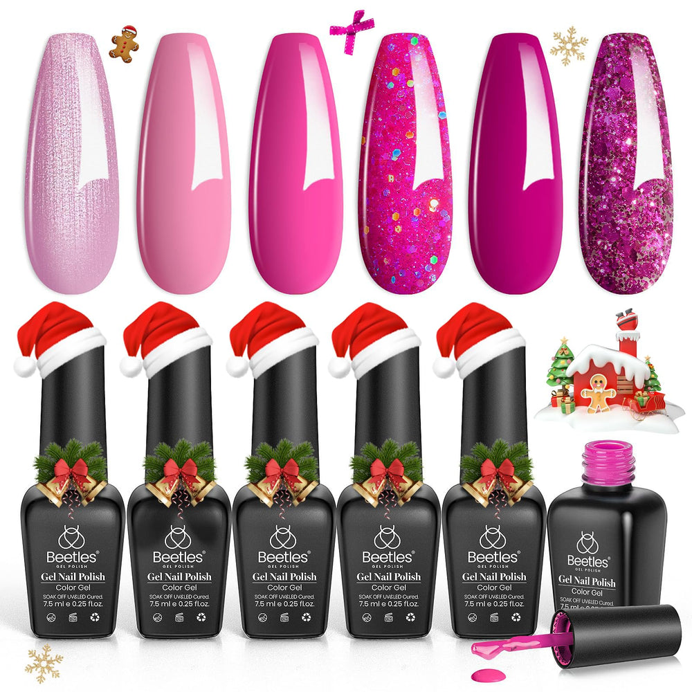 Beetles Pink Angel set de esmaltes para un vistazo general