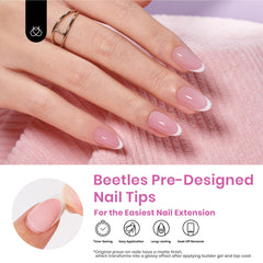 Beetles Gel Polish, puntas prefabricadas, ahorro de tiempo para uñas.