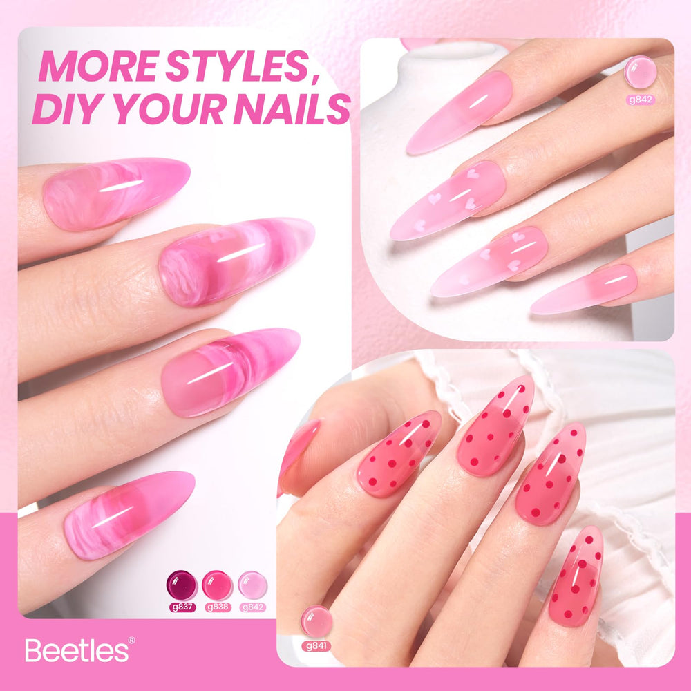 Beetles gel rosa Brillo duradero para un look elegante