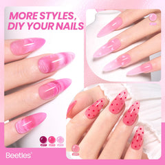 Beetles gel rosa Brillo duradero para un look elegante
