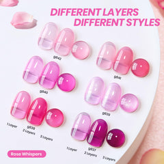 Beetles gel rosa Translúcido, una capa con brillo natural