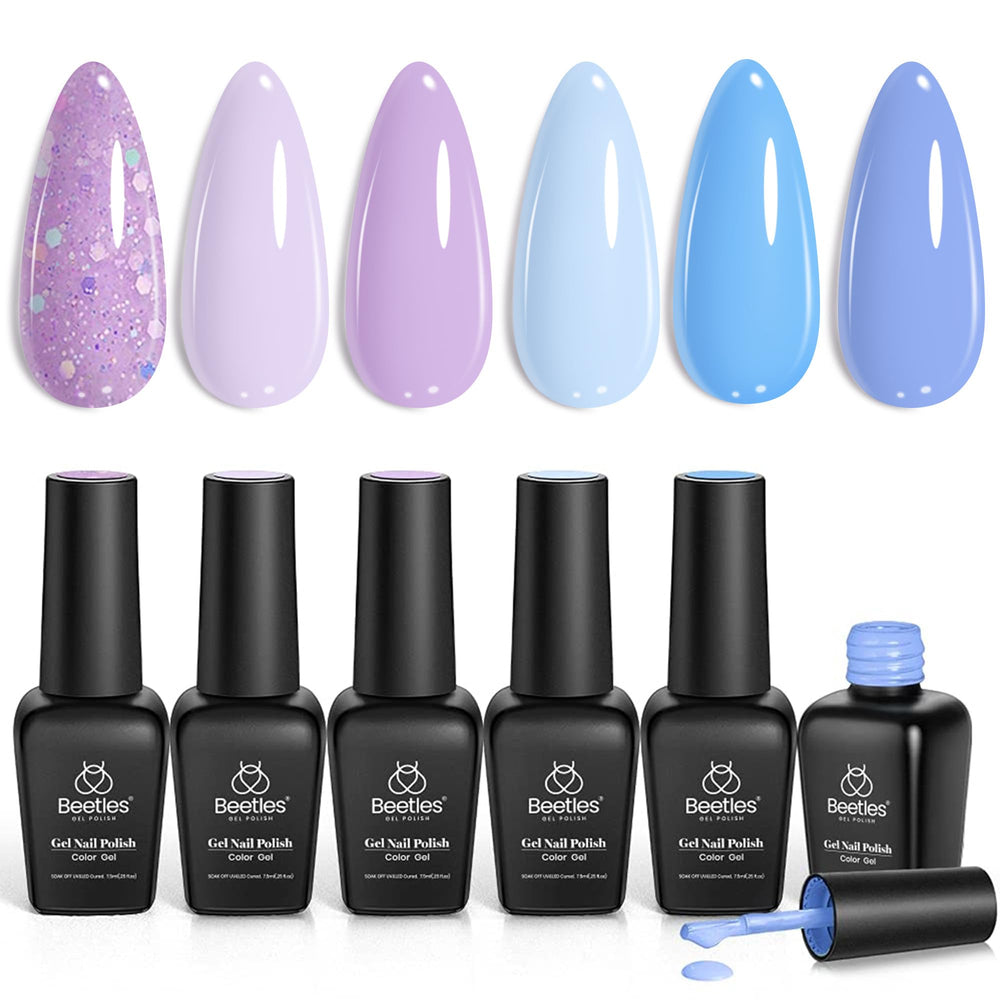 Beetles Gel Polish, seis colores para manicuras brillantes y duraderas.