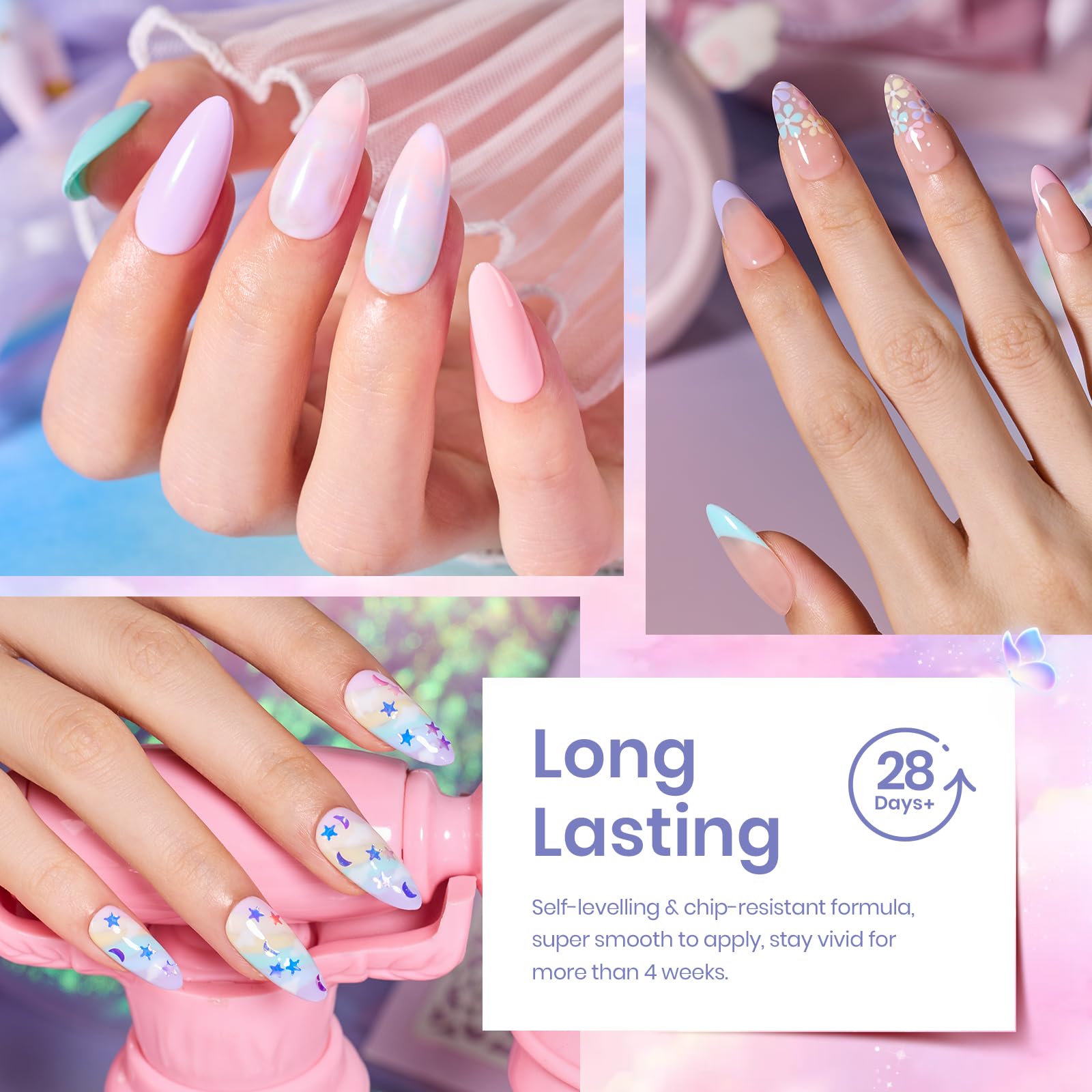 Beetles Gel Polish Set pastel macaroon swatches for versatile spring nail ideas