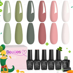 Beetles Gel Polish Set Primavera, caja-regalo elegante para uñas y looks diarios.