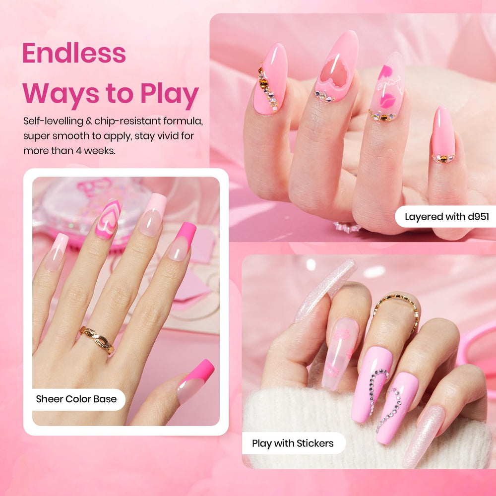 Beetles Gel Polish rosa suave, color delicado para uso diario.