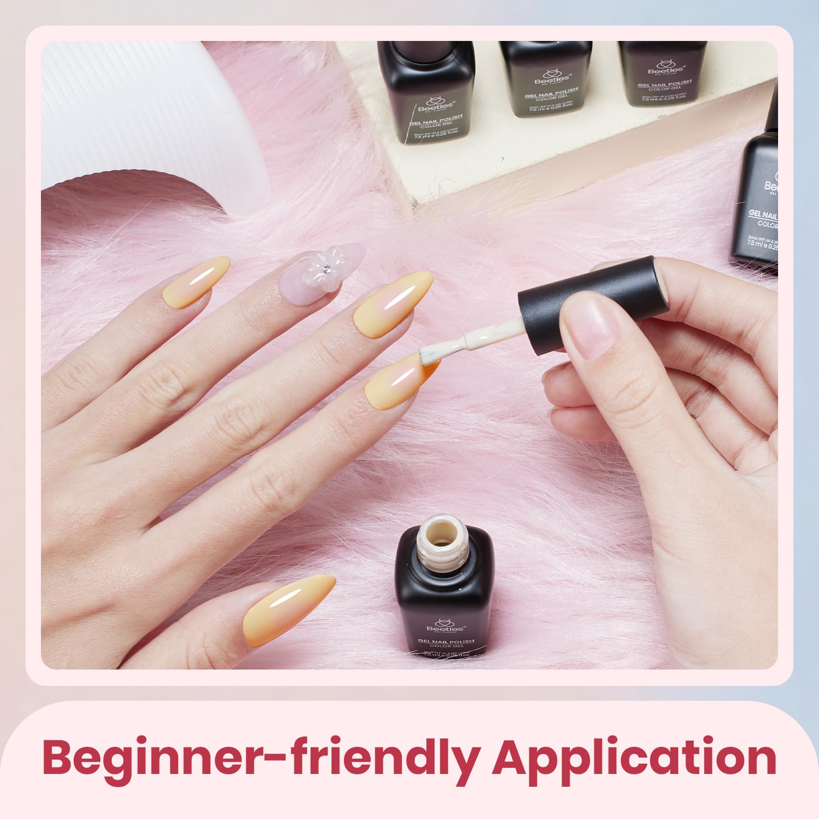 Beetles Gel Polish Soft Echo, durabilidad de 28+ días con buena tenacidad