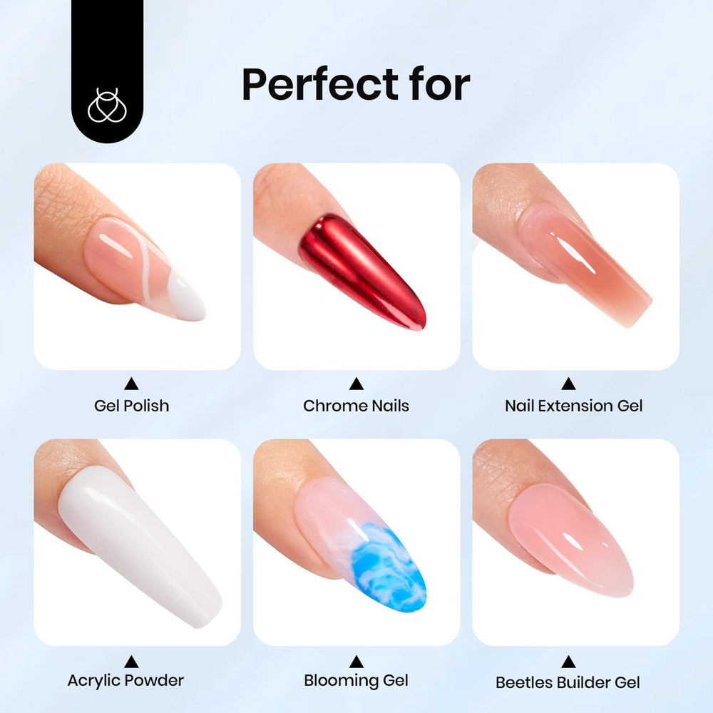 Beetles Gel Polish Top Coat seals nail art for lasting brilliance.