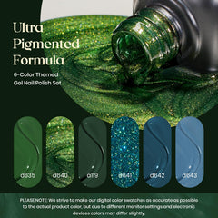 Beetles Gel Polish verde bosque en botella, tono natural y elegante.