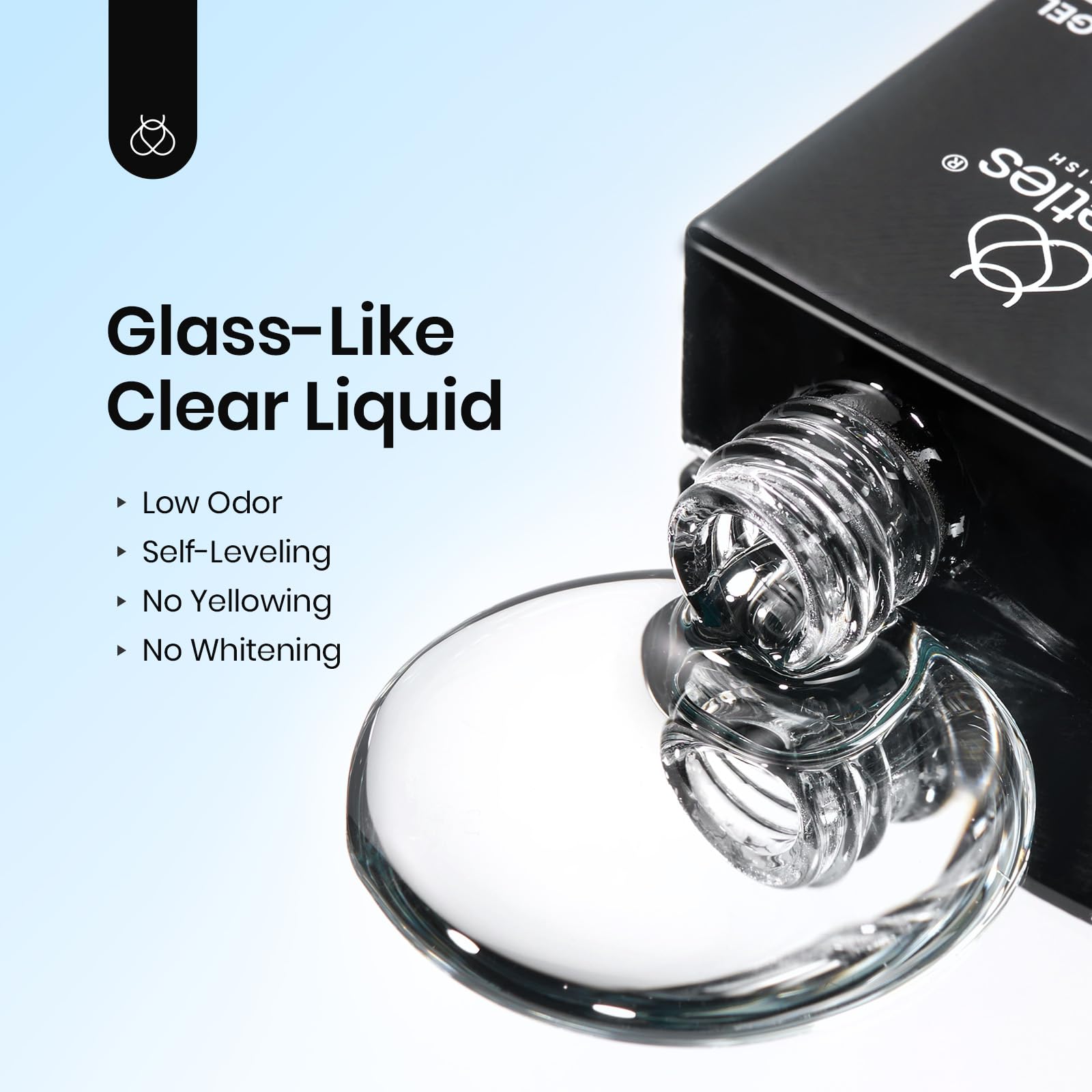 Beetles Gel Top Coat bottle for high-gloss shine and no-wipe convenience.