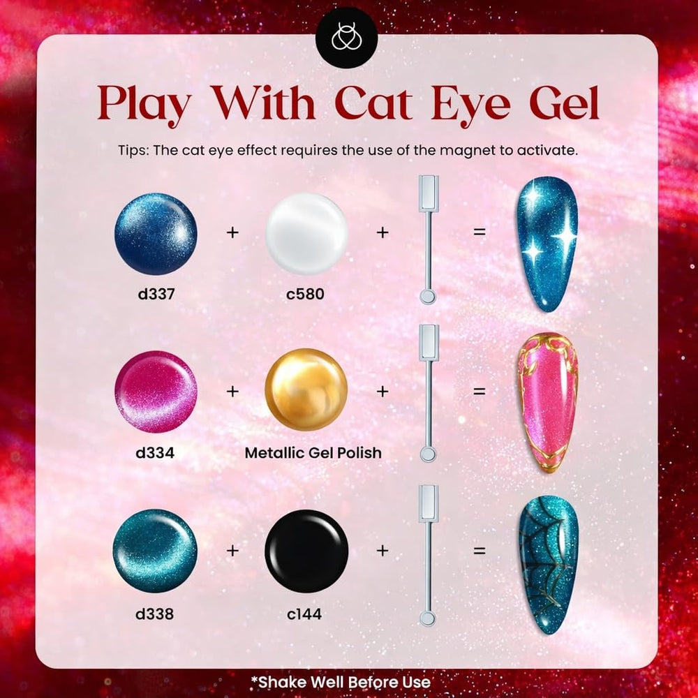 Gift box of Beetles Cat Eye Gel Polish Set perfect for special occasions