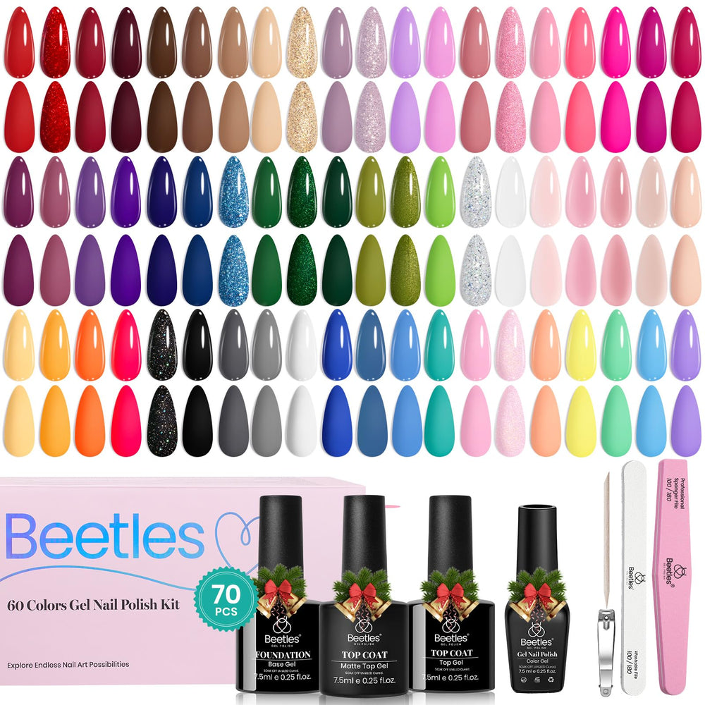 Beetles gel nail polish set packaged as a thoughtful gift