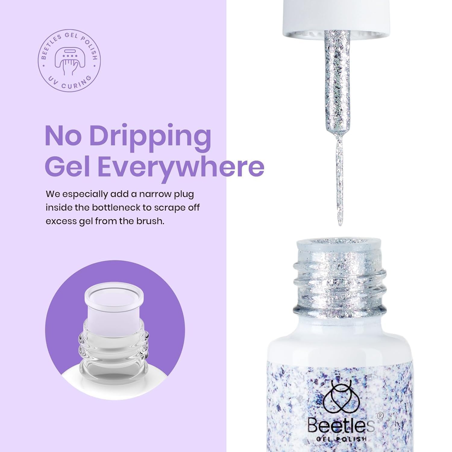 Beetles glitter gel liner 5ml collection adds sparkling detail.