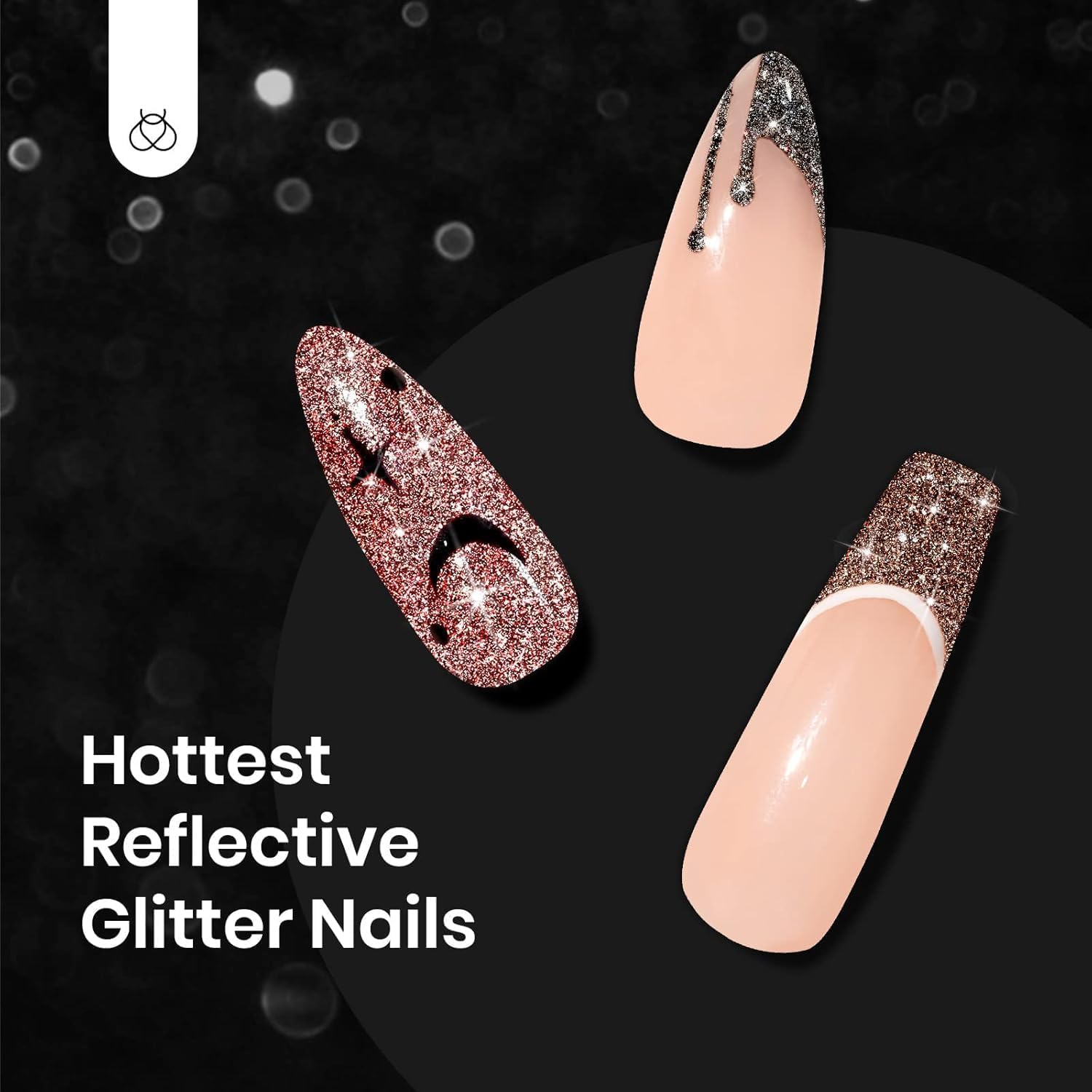 Beetles Glitter Gel Nail Polish color c317: acabado reflectante para looks nocturnos.