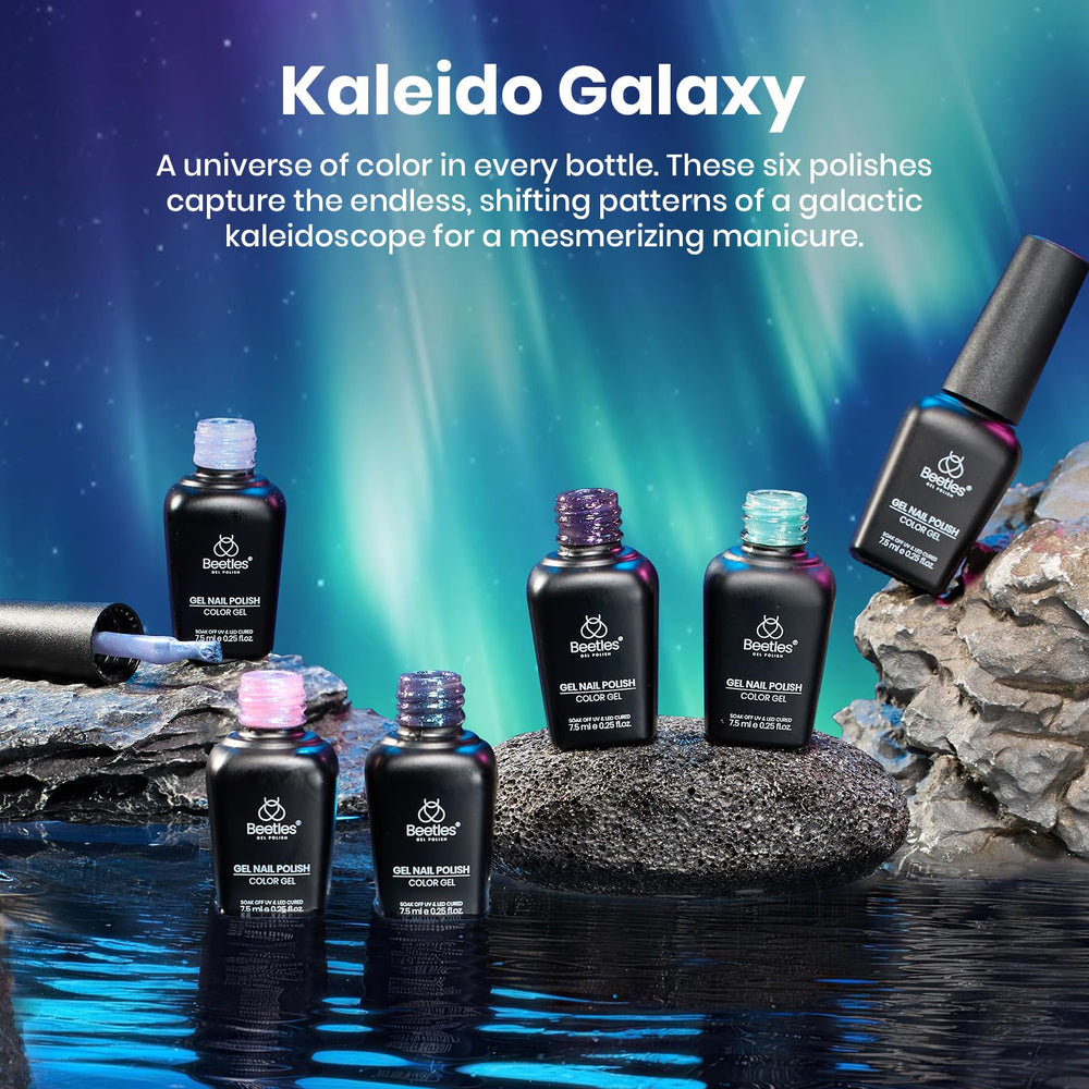 Beetles Glitter Gel Polish Kaleido Galaxy, efecto irisado para acabados glamorosos