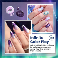 Beetles Glitter Gel Polish Kaleido Galaxy, efecto ombré suave para transiciones de color