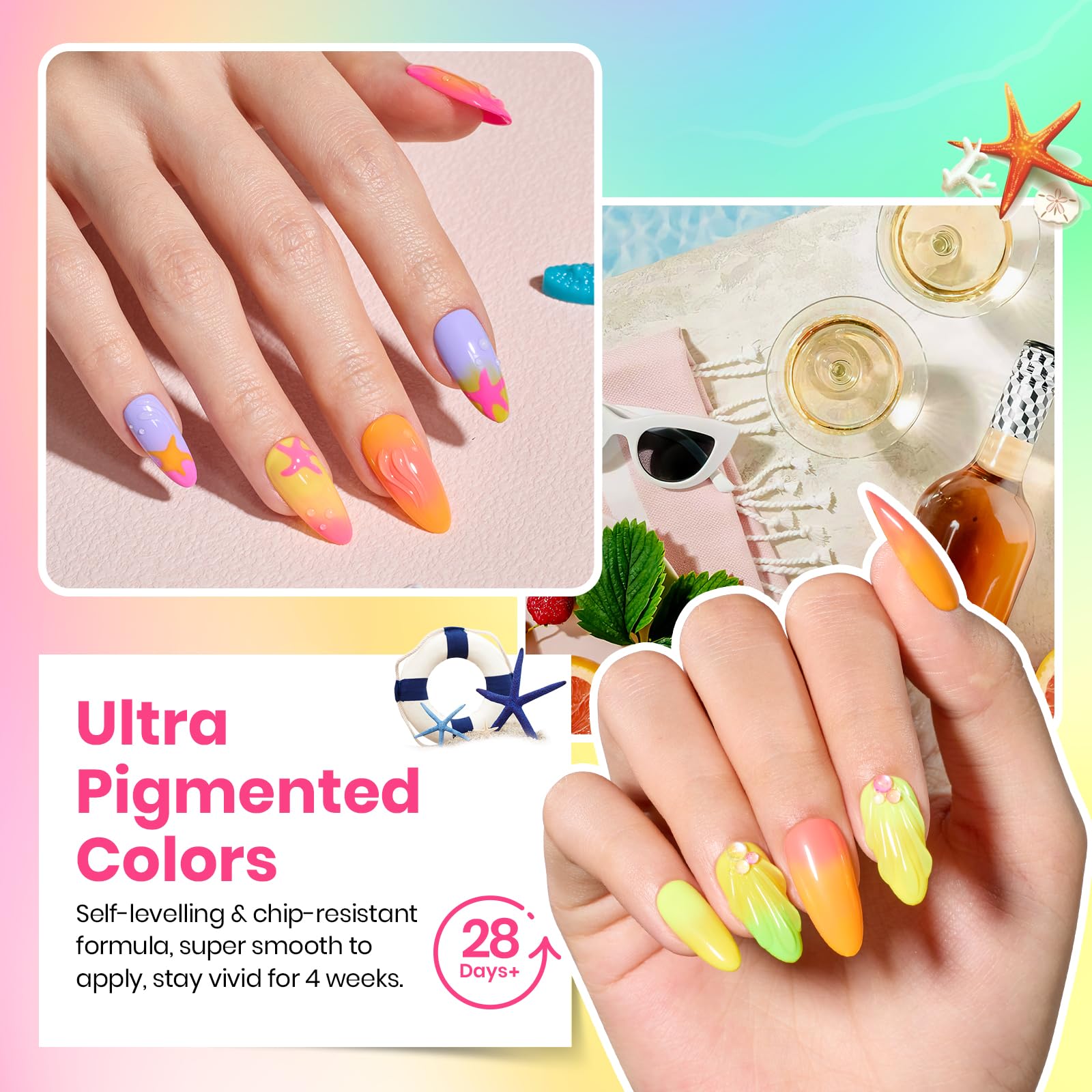 Beetles glitter top coat 7.5ml adds sparkling accents for festive looks.