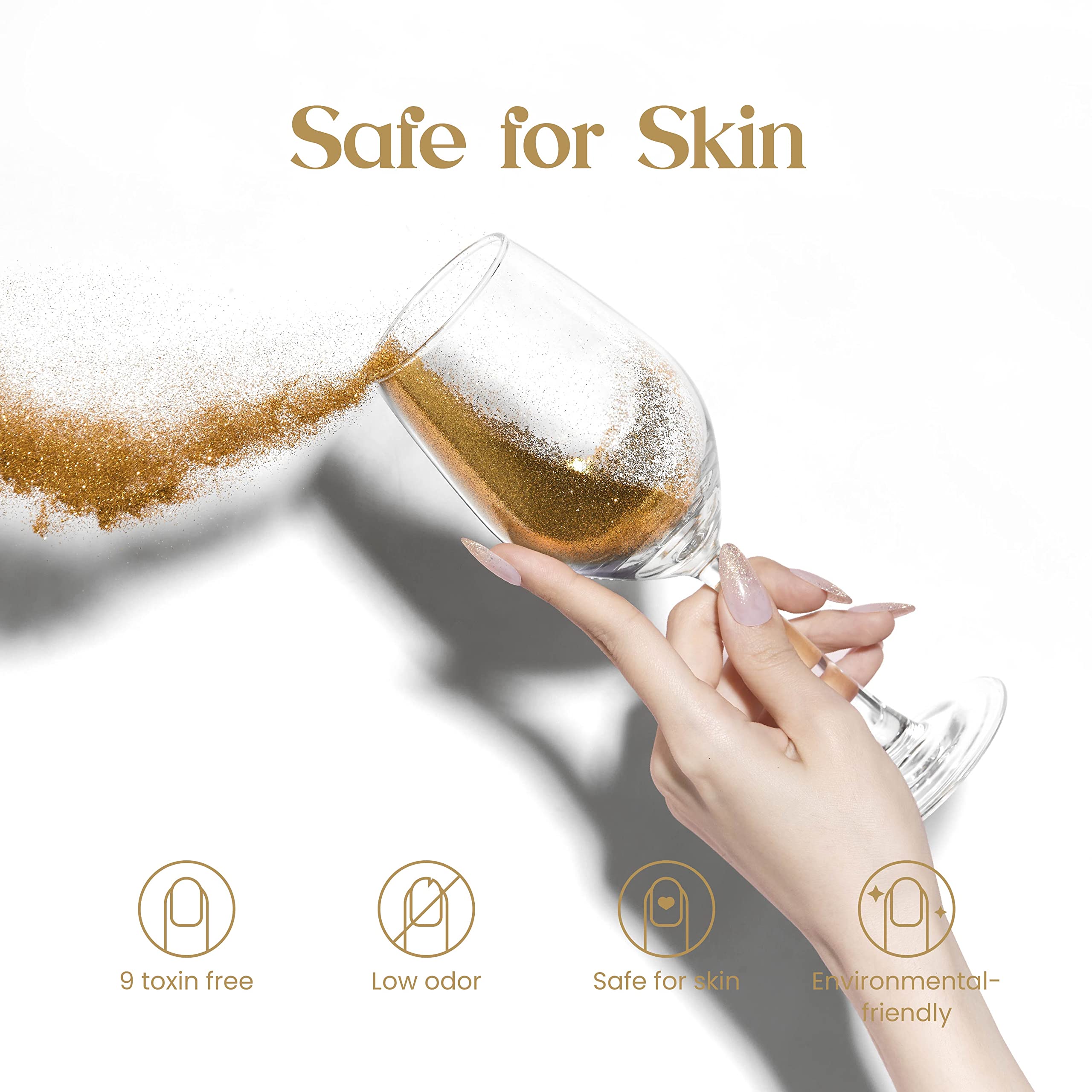 Beetles Gold Gel Polish gift-ready packaging evokes luxury gifting.