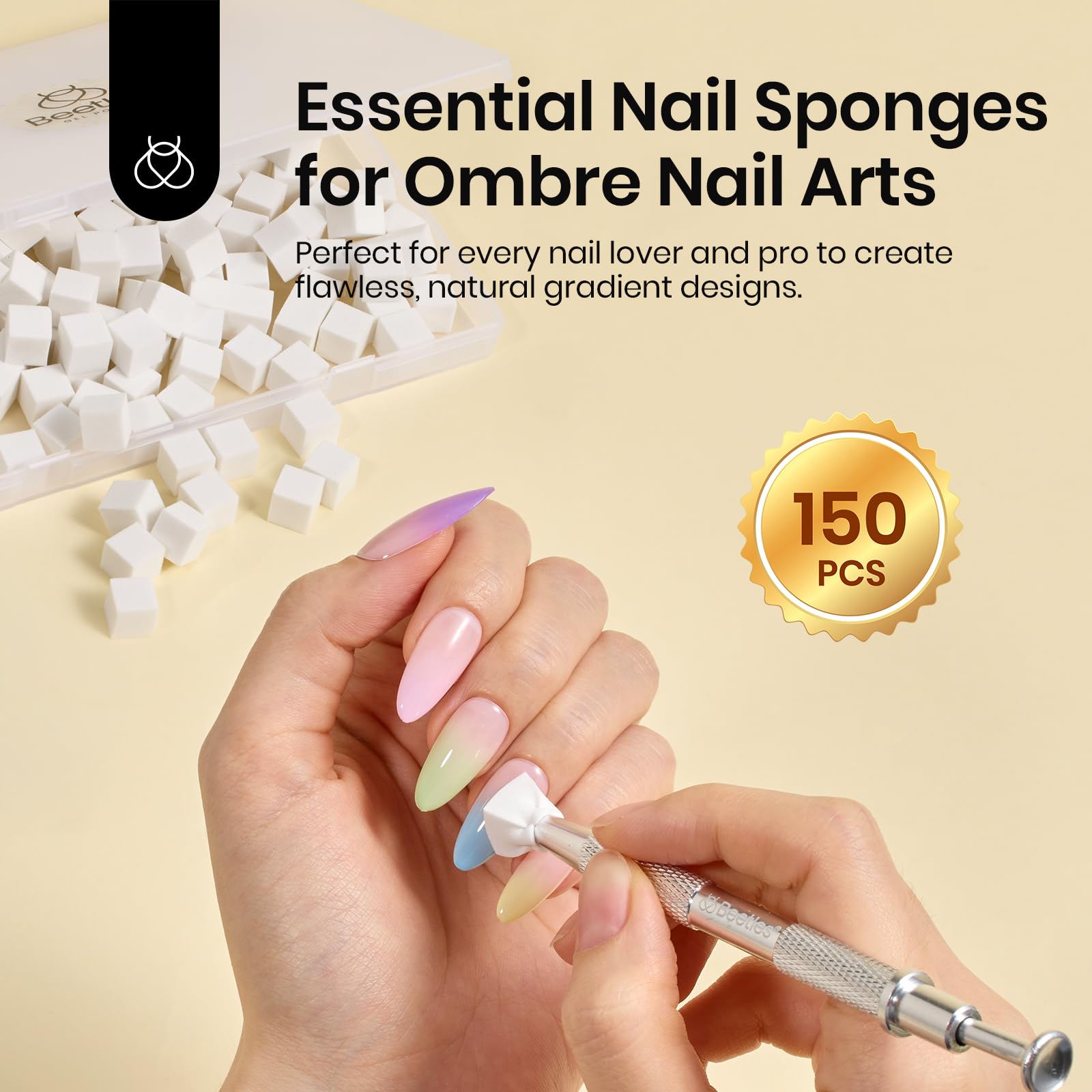 Beetles grabbing pen allows secure sponge handling during design