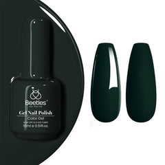 Beetles Emma Emerald gel polish bottle swatch showing rich emerald color and glossy finish.