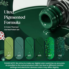 Beetles Forest Green Gel Polish bottle for dramatic nails