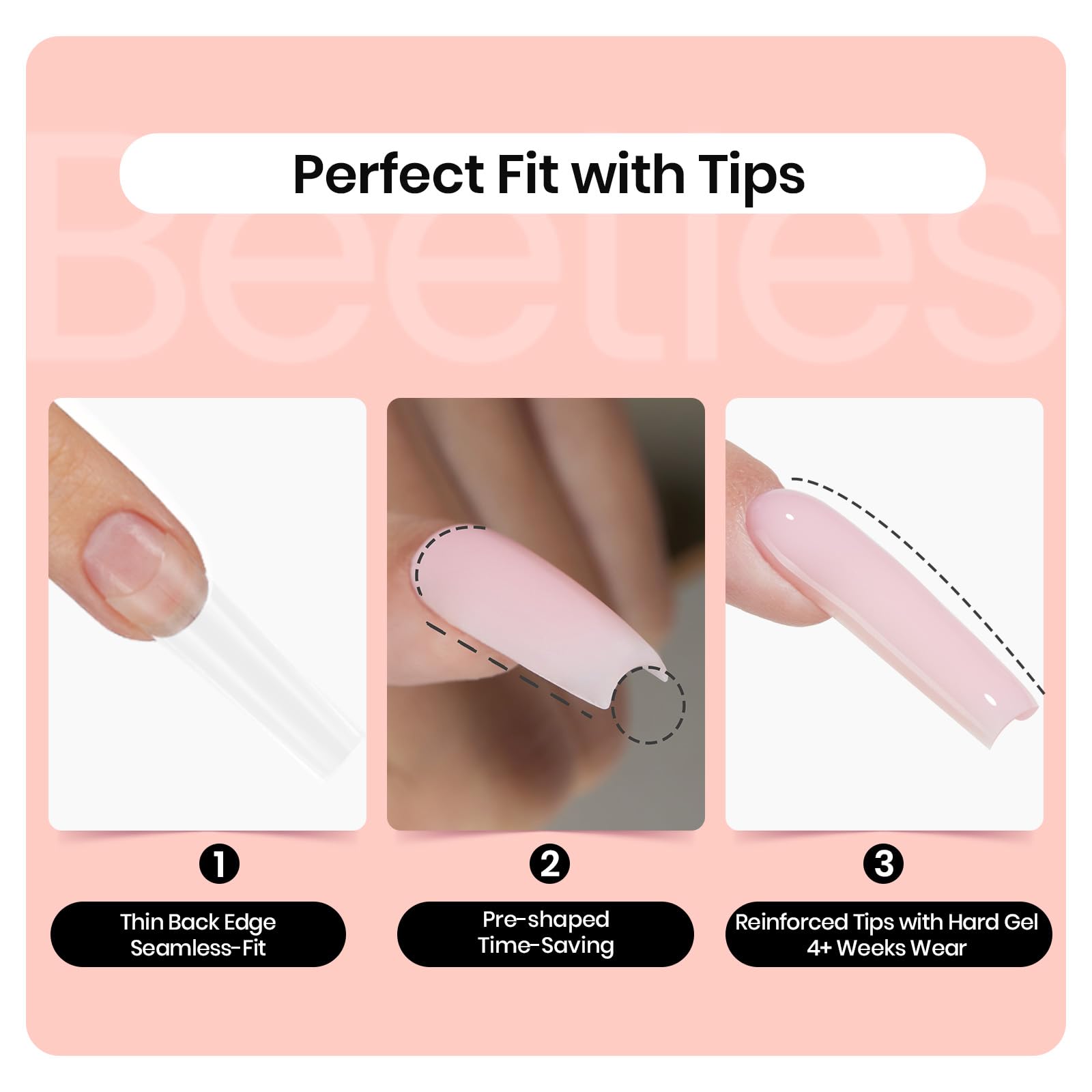 Beetles Hard Gel nail scissors for clean shaping and trimming.