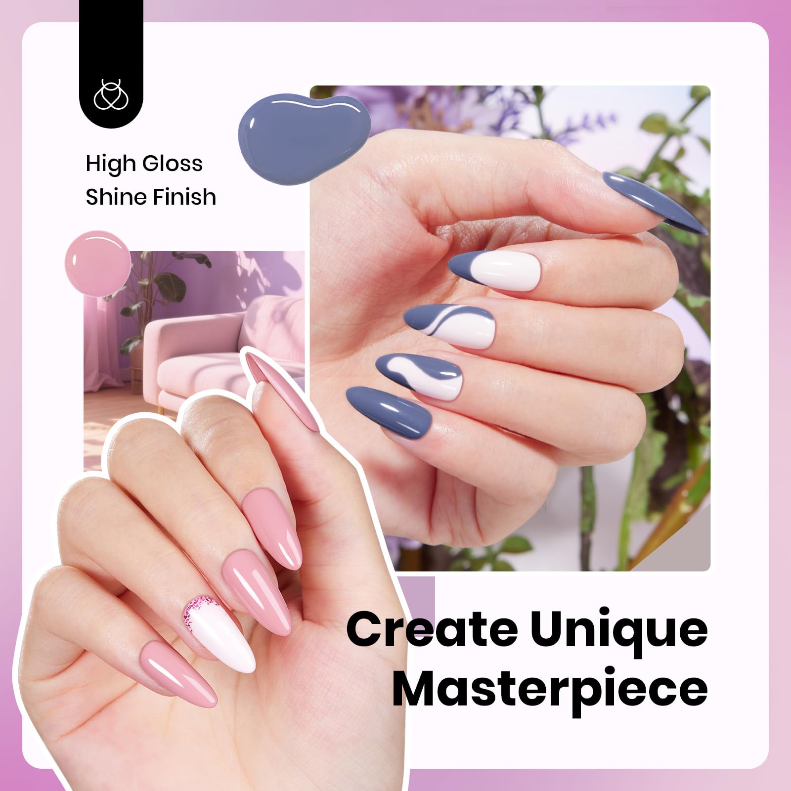 Beetles Hema-Free formula with low odor for comfortable home manicures.