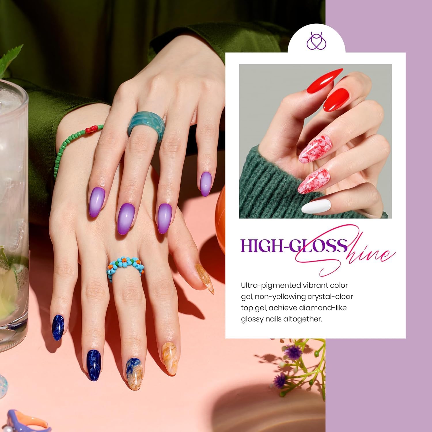 Beetles holographic glitter top coat bottle adds subtle festive sparkle.
